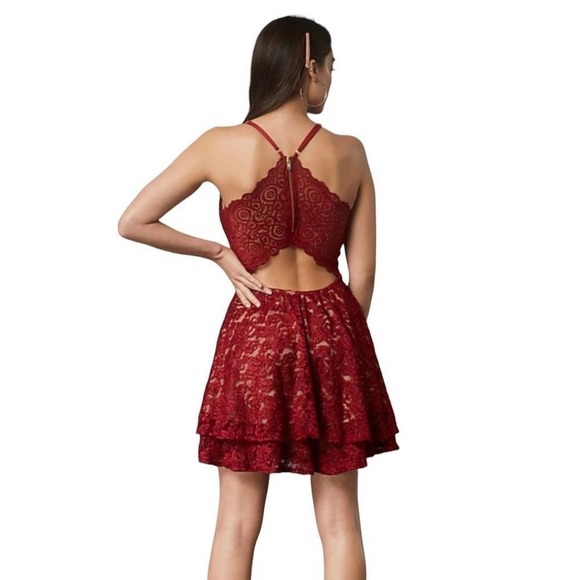 Emerald Sundae| Red Racerback Lace Glitter Party Dress JR’s ‎ XL NWT Whmsigoth - Picture 2 of 10
